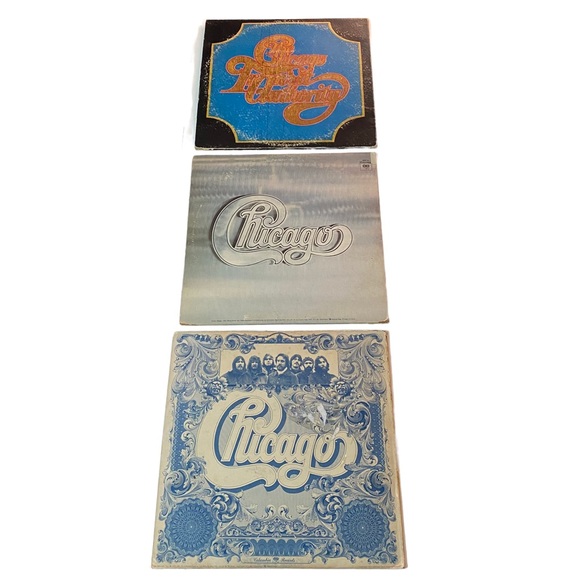 Columbia Media Lot Of 3 Chicago Band Vinyl Records Chicago Transit